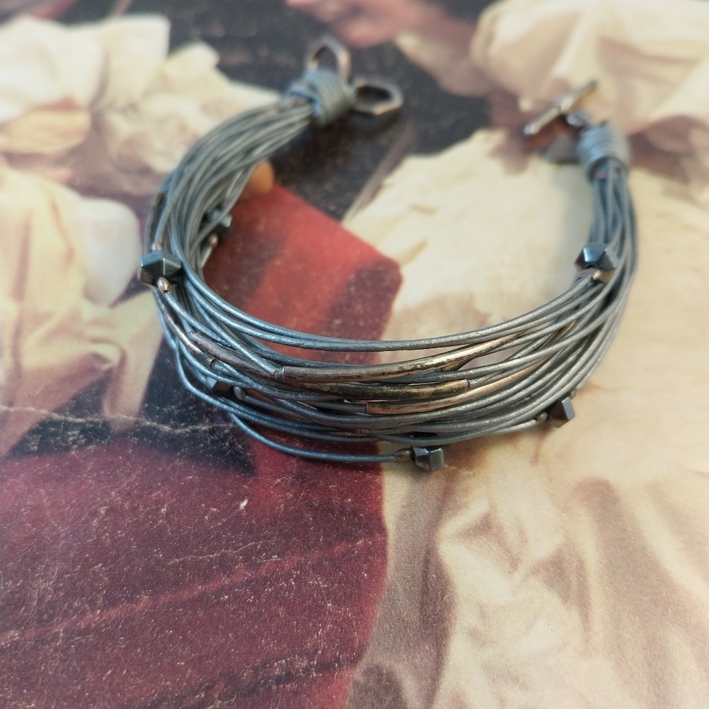 Silpada Sterling Silver Multi-Strand Bracelet with Black Accents - Picture 5 of 16